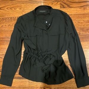 Banana Republic Semi Sheer Black Blouse Small